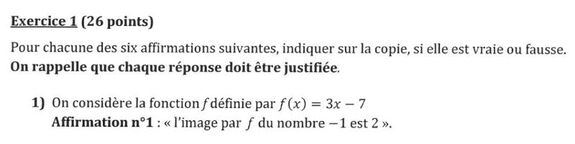 Exercice brevet : Vérifier qu’un Nombre est une Image par une Fonction Exercice brevet : Vérifier qu’un Nombre est une Image par une Fonction