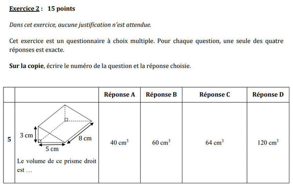 Exercice brevet : Calculer le Volume d’un Prisme Droit à Base Triangulaire Exercice brevet : Calculer le Volume d’un Prisme Droit à Base Triangulaire