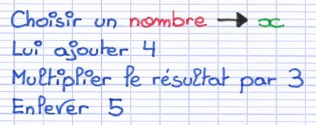Remplacer un nombre à choisir par une lettre