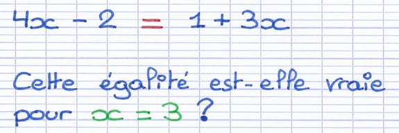 Test de l’égalité d’une équation pour une valeur numérique Test de l’égalité d’une équation pour une valeur numérique