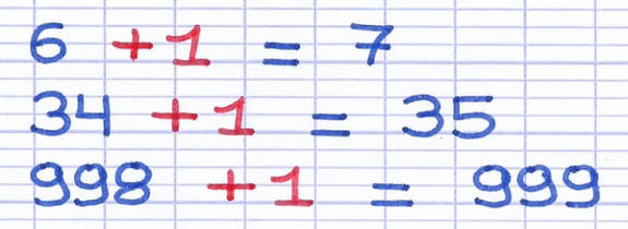 Un nombre pair additionné par 1 donne un nombre impair Un nombre pair additionné par 1 donne un nombre impair