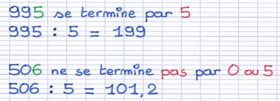 Critère de divisibilité par 5