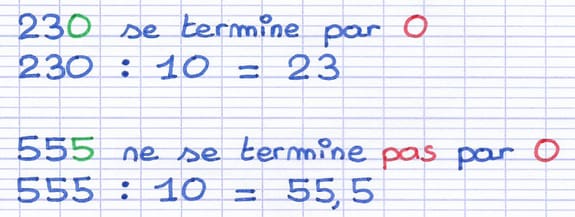 Critère de divisibilité par 10