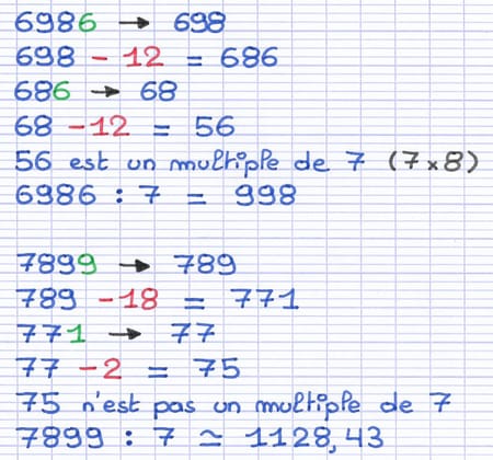 Critère de divisibilité par 7