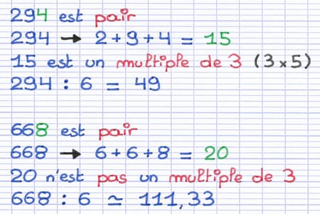 Critère de divisibilité par 6
