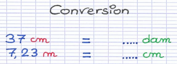 Convertir des unités de mesure avec un coefficient Convertir des unités de mesure avec un coefficient