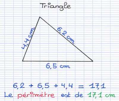 Calcul du périmètre d'un triangle
