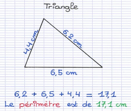 Calcul du périmètre d’un triangle