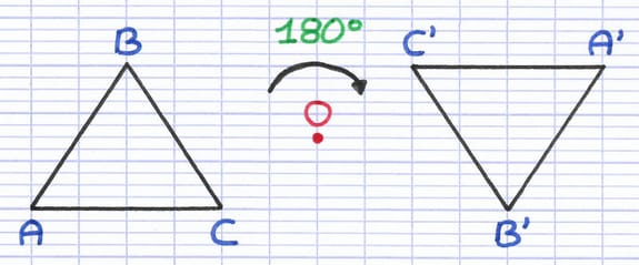 2 triangles symétriques par symétrie centrale 2 triangles symétriques par symétrie centrale