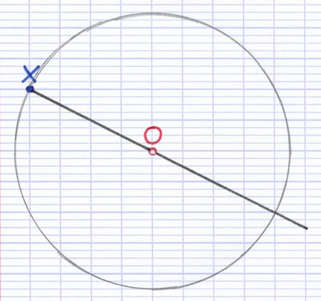 Trouver l’image d’un point par symétrie centrale avec un compas