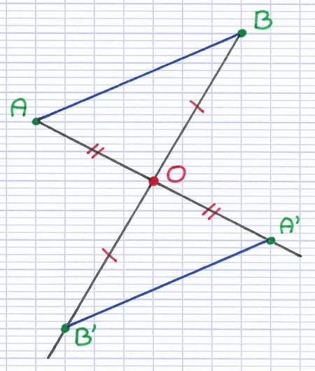 Image d’un segment par symétrie centrale Image d’un segment par symétrie centrale
