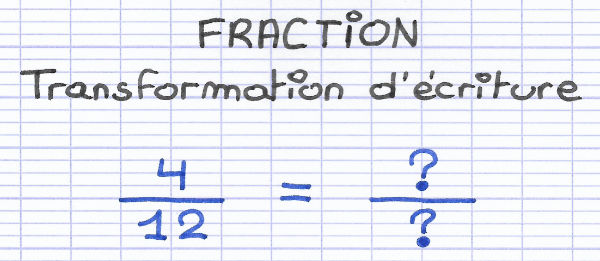 Comment transformer l'écriture d'une fraction ?
