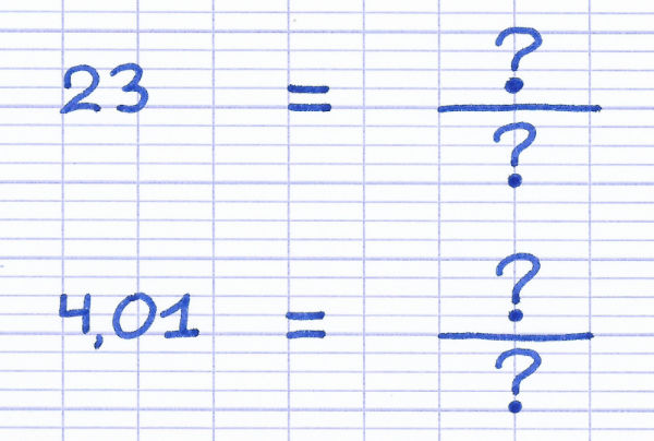 Exercice pour reconnaître des nombres rationnels