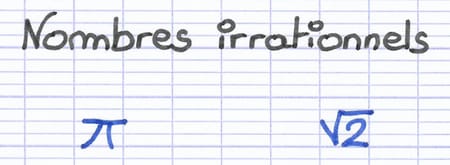 Exemples de nombres irrationnels Exemples de nombres irrationnels