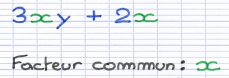 Trouver un facteur commun: une lettre