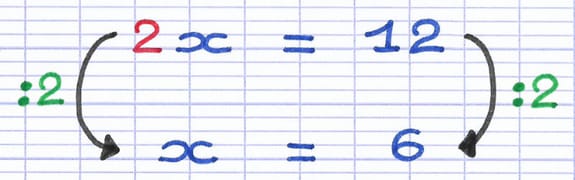 Division de l’équation par le coefficient de x