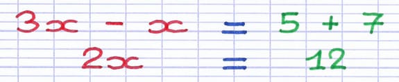 Réduction de chaque membre de l’équation