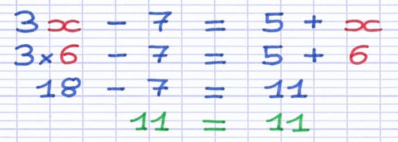Vérification de la solution d’une équation