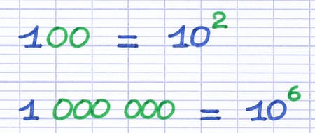 Transformation de nombres entiers en puissances de 10 positives
