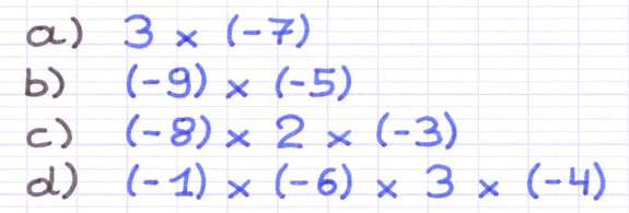 Multiplier des nombres relatifs