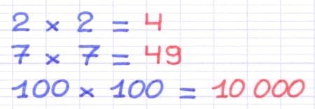 Quelques exemples de carrés parfaits
