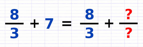 Exercice 1 : Additionner une fraction et un nombre entier