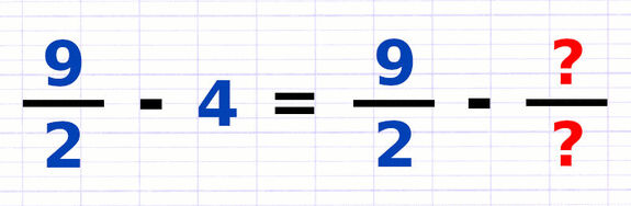 Exercice 1 : Soustraire une fraction et un nombre entier