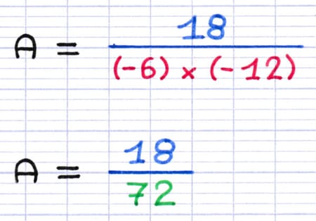 Le produit de deux nombres négatifs est un nombre positif Le produit de deux nombres négatifs est un nombre positif
