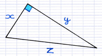 Exercice pour mettre en équation le théorème de Pythagore d'un triangle rectangle