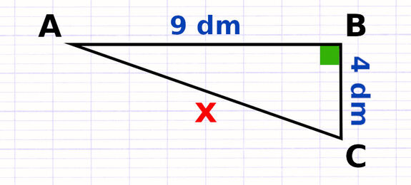 Exercice 1 : Calculer la longueur d’une hypoténuse avec le théorème de Pythagore