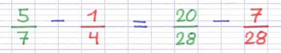 La soustraction de fractions nécessite un dénominateur commun La soustraction de fractions nécessite un dénominateur commun