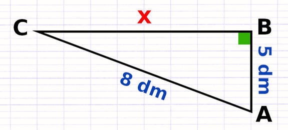 Exercice 3 : Calculer la longueur d’un côté dans un triangle rectangle