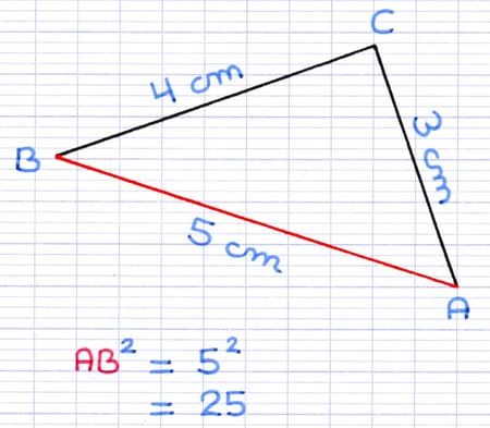 Calcul du carré de la longueur du plus grand côté du triangle Calcul du carré de la longueur du plus grand côté du triangle