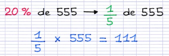 20% se calcule comme un cinquième 20% se calcule comme un cinquième