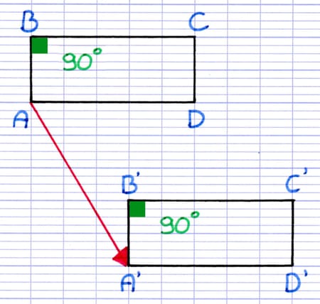 Translation: propriété de conservation des angles