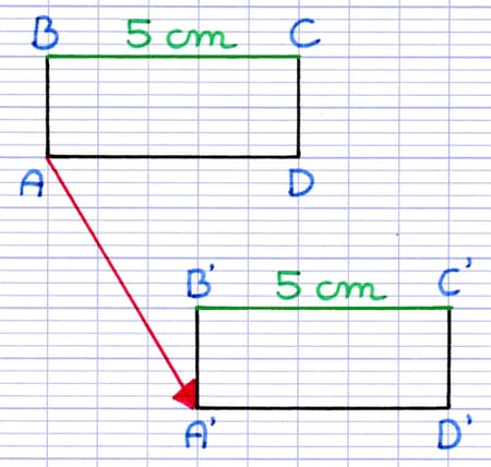 Translation: propriété de conservation des longueurs