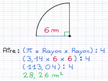 Calcul d’une portion d’aire d’un disque