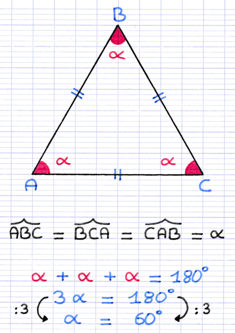 Calcul Surface Triangle Isocèle Utiliser la Somme des Angles d'un Triangle