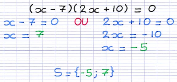 Les 2 solutions d’une équation-produit Les 2 solutions d’une équation-produit