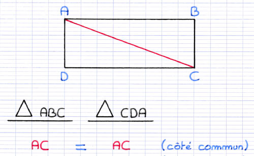 Les 2 triangles ont un côté commun