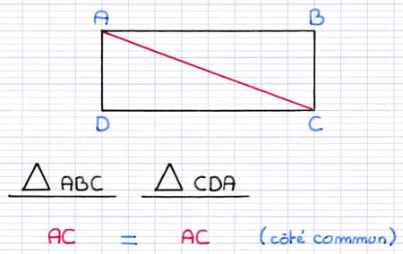 2 triangles ayant une paire de côtés de même longueur 2 triangles ayant une paire de côtés de même longueur