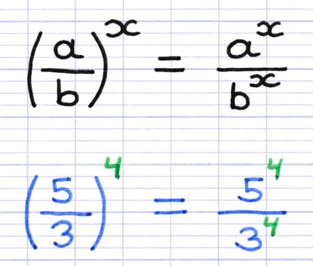 Formule et exemple de la puissance d’une fraction Formule et exemple de la puissance d’une fraction
