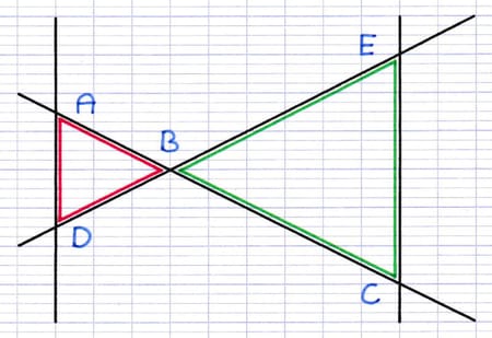 2 triangles en situation de Thalès papillon 2 triangles en situation de Thalès papillon