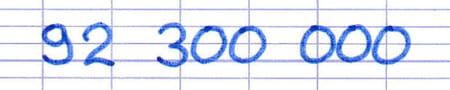 Grand nombre à écrire en notation scientifique