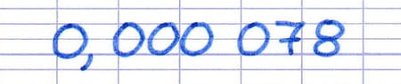 Petit nombre à écrire en notation scientifique