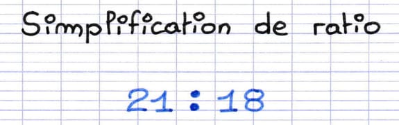 Simplifier un ratio Simplifier un ratio