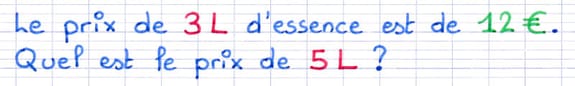 Calculer une quatrième proportionnelle avec le produit en croix