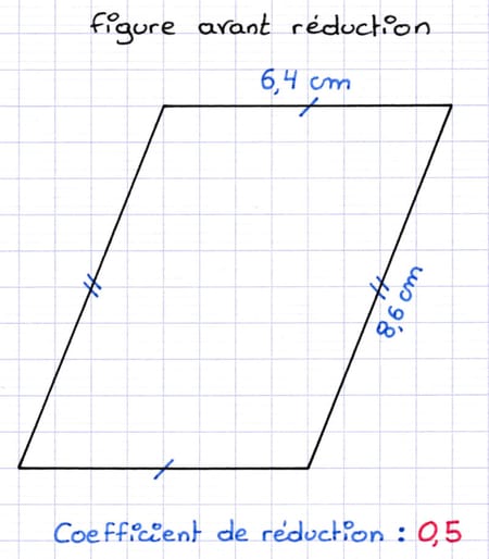 Calculer les longueurs d’une figure après réduction