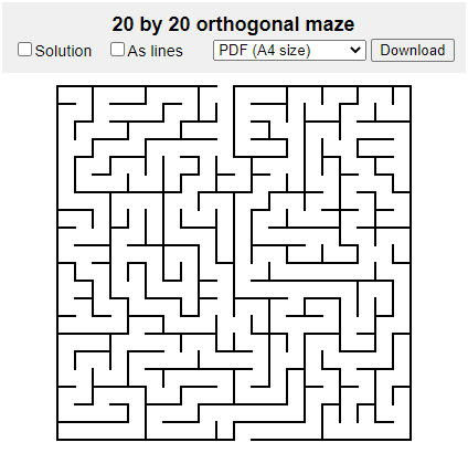 Création aléatoire d'un labyrinthe sur Maze Generator