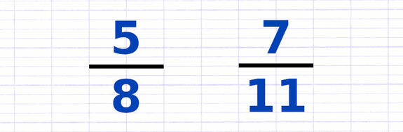 Exercice 1 : Comparer des fractions avec des dénominateurs différents